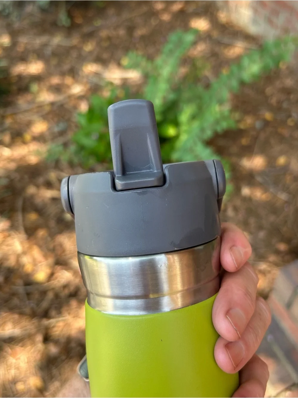 STANLEY 22 oz Green and Silver Insulated Stainless Steel Water Bottle